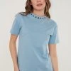LELA Camiseta Estampada - Baby Blue , Mujer