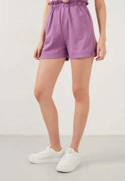 LELA WITH ELASTIC WAIST POCKETS - Shorts - Lilac, Mujer -LELA Tienda 3990a8d6350141ea8852b88e469087ec