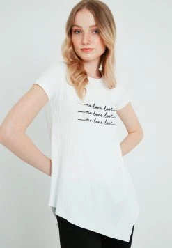 LELA Camiseta Estampada - White , Mujer