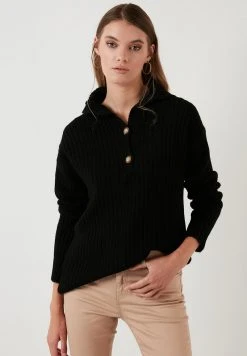 LELA Jersey De Punto - Black, Mujer