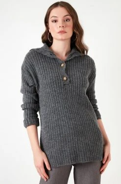 LELA Jersey De Punto - Dark Grey, Mujer