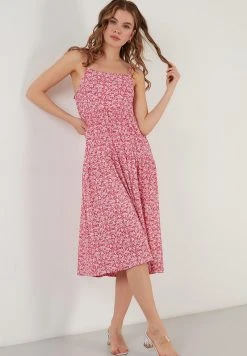 LELA LONG - Vestido Ligero - Fuchsia, Mujer -LELA Tienda 3c307dd9657242b1a84c39c6a371463b