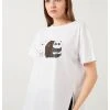 LELA OVERSIZED - Camiseta Estampada - White , Mujer