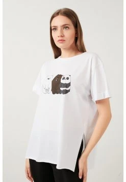 LELA OVERSIZED - Camiseta Estampada - White , Mujer