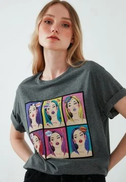 LELA Camiseta Estampada - Anthracite Melange , Mujer 7 LELA Camiseta Estampada - Anthracite Melange , Mujer -LELA Tienda 41f13975c9fe42feaecef481d77f5e55