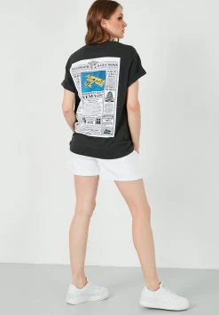 LELA Camiseta Estampada - Anthracite , Mujer