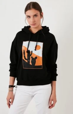 LELA Jersey Con Capucha - Black , Mujer