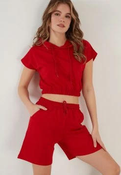 LELA SET - Shorts - Red , Mujer