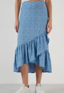 LELA REGULAR FIT - Falda Acampanada - Baby Blue, Mujer