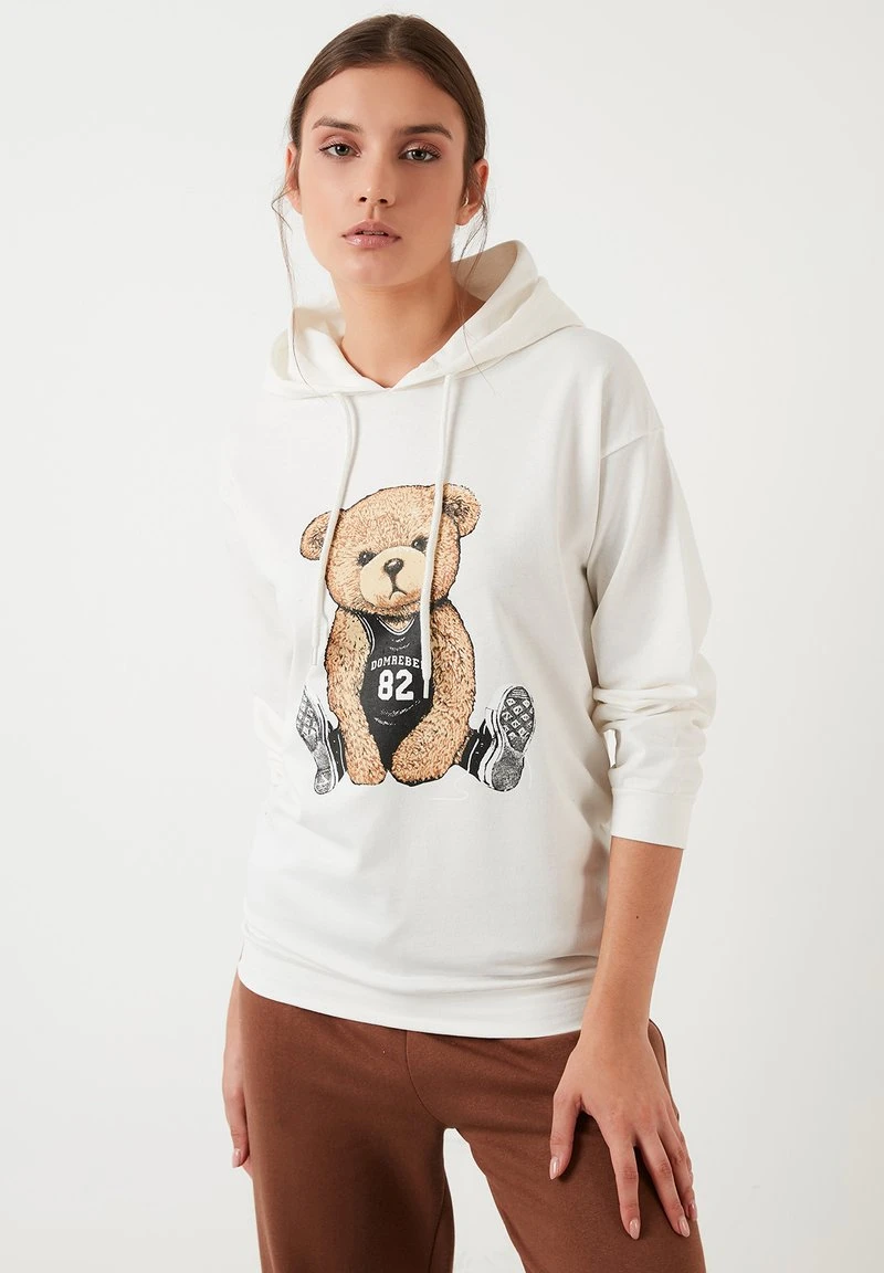 LELA Jersey Con Capucha - Ecru, Mujer 3 LELA Jersey Con Capucha - Ecru, Mujer - Imagen 3