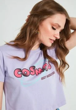 LELA Camiseta Estampada - Lilac, Mujer -LELA Tienda 467390b0659a4ca684f91ec2c029523b