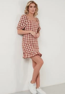 LELA Vestido Informal - Brick Red , Mujer -LELA Tienda 47783d6df9b747939bc426fc682be621
