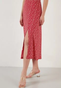 LELA - Falda Acampanada - Red , Mujer -LELA Tienda 4969c0f6aa0e4c02a56c5410d0b85448