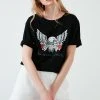 LELA Camiseta Estampada - Black , Mujer