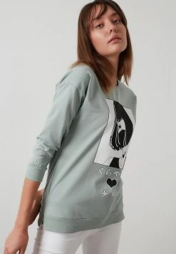 LELA Sudadera - Almond Green , Mujer -LELA Tienda 49f6a1284ced4c079321255bbd224414