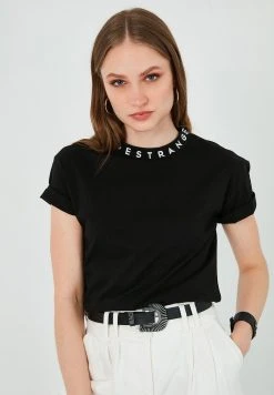 LELA Camiseta Estampada - Black , Mujer