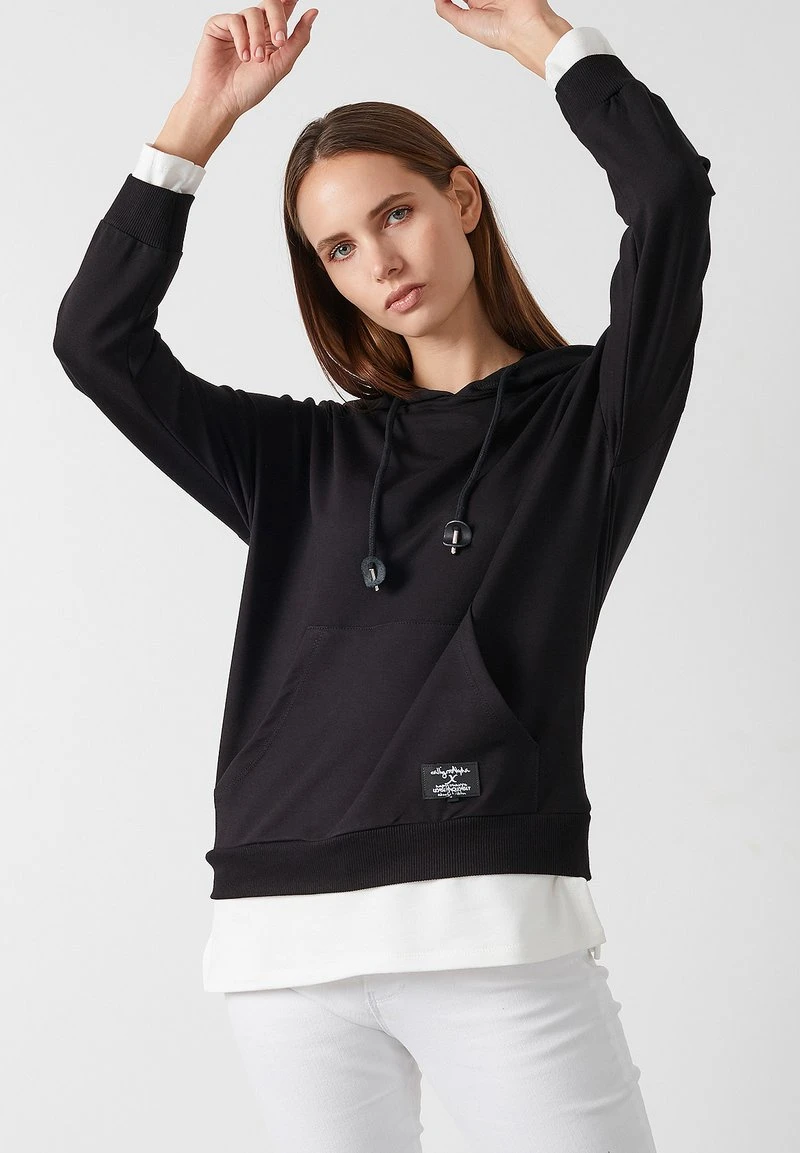 LELA Jersey Con Capucha - Black , Mujer 1 LELA Jersey Con Capucha - Black , Mujer