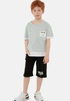 LELA REGULAR FIT T-SHIRT AND SHORTS - Shorts - Green , Niños