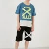 LELA REGULAR FIT T-SHIRT AND SHORTS - Shorts - Petrol Blue , Niños