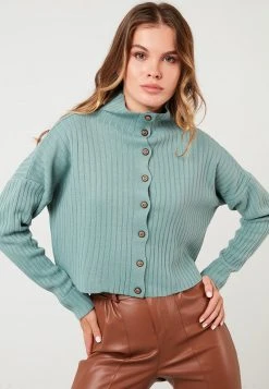 LELA HIGH COLLAR - Chaqueta De Punto - Sea Green, Mujer 6 LELA HIGH COLLAR - Chaqueta De Punto - Sea Green, Mujer -LELA Tienda 55ddb4b0f1cb41b5a2d88f730bf1218d