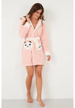 LELA - Albornoz - Salmon, Mujer -LELA Tienda 58f669654cc74ac89b4f3a8aefe2ab1d