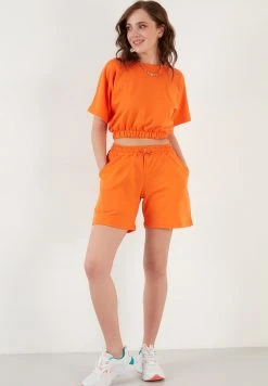 LELA CROP - Shorts - Orange, Mujer -LELA Tienda 5aa4d3a0a40949e09a81e028c3c1deae