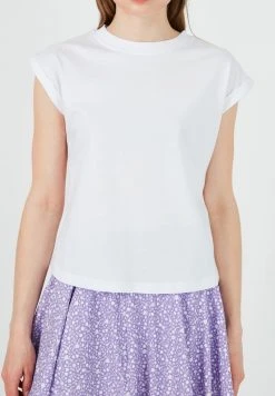 LELA Camiseta Básica - White , Mujer -LELA Tienda 5cd95548a43c4c46af6608b1c4e5e1f3