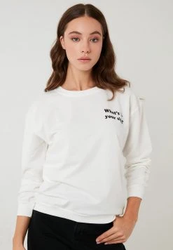 LELA Sudadera - Ecru, Mujer