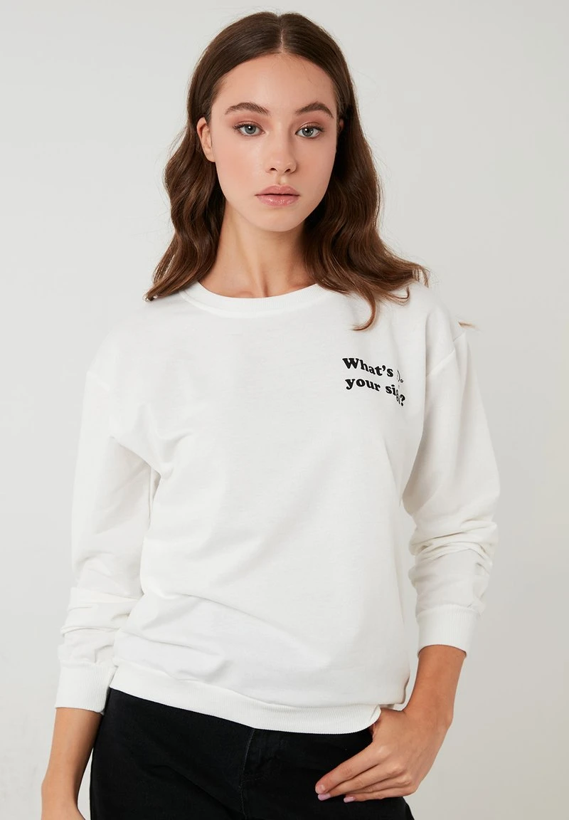 LELA Sudadera - Ecru, Mujer 1 LELA Sudadera - Ecru, Mujer