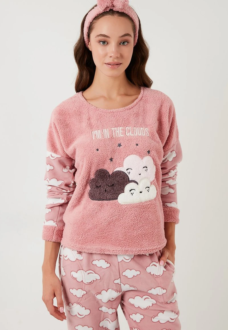 LELA PLUSH SET WITH HAIRBAND - Pijama - Powder Pink , Mujer 2 LELA PLUSH SET WITH HAIRBAND - Pijama - Powder Pink , Mujer - Imagen 2