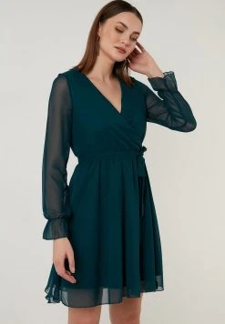 LELA CHIFFON - Vestido Informal - Petrol Blue , Mujer