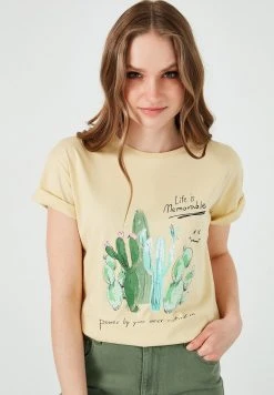 LELA Camiseta Estampada - Yellow, Mujer -LELA Tienda 5f9c5b16811148a486de93943e5ee913
