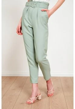 LELA HIGH WAISTED BELTED POCKET TROUSERS WOMEN'S TROUSERS - Pantalones - Mint , Mujer -LELA Tienda 5fa3283e645f4b41a7f4562d5437d093