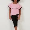 LELA REGULAR FIT - Leggings - Pink/black , Niños