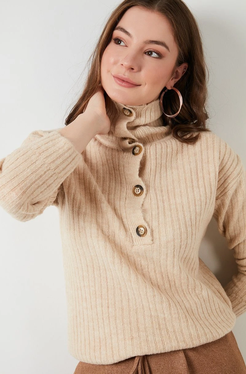 LELA Jersey De Punto - Beige , Mujer 3 LELA Jersey De Punto - Beige , Mujer - Imagen 3