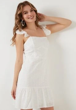 LELA Vestido De Cóctel - White , Mujer