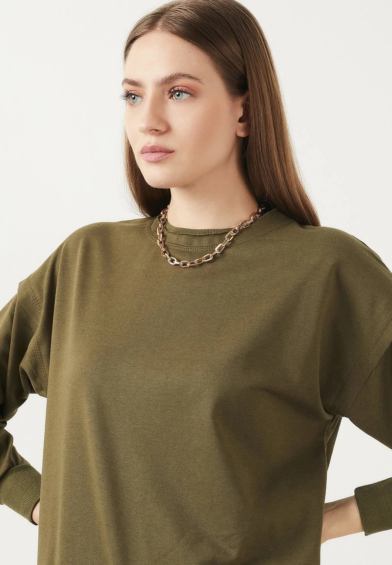 LELA SLIM FIT - Sudadera - Khaki, Mujer 4 LELA SLIM FIT - Sudadera - Khaki, Mujer - Imagen 4