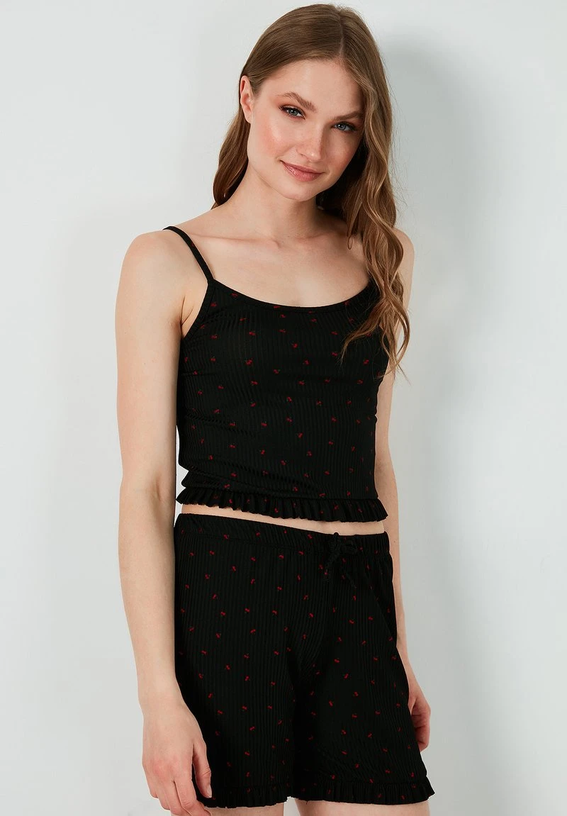 LELA Pijama - Black-red , Mujer 1 LELA Pijama - Black-red , Mujer