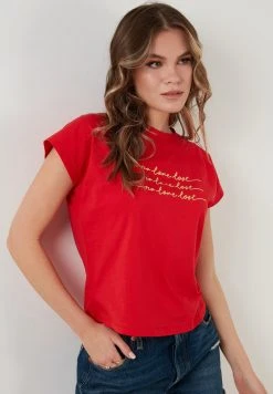 LELA CREW NECK - Camiseta Estampada - Red , Mujer -LELA Tienda 622b9276752b472785b885c33a7998c3