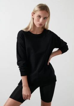LELA CREW NECK BASIC - Sudadera - Black , Mujer