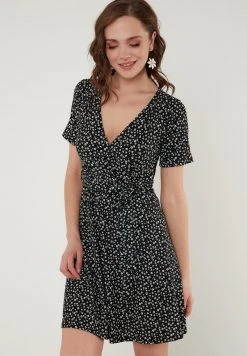 LELA Vestido Informal - Black , Mujer