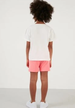 LELA REGULAR FIT - Shorts - White/pink , Niños -LELA Tienda 686f9510373d4a6ea8e6c0d29a9cce05