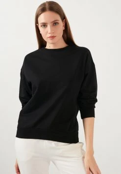 LELA SLIM FIT - Sudadera - Black , Mujer