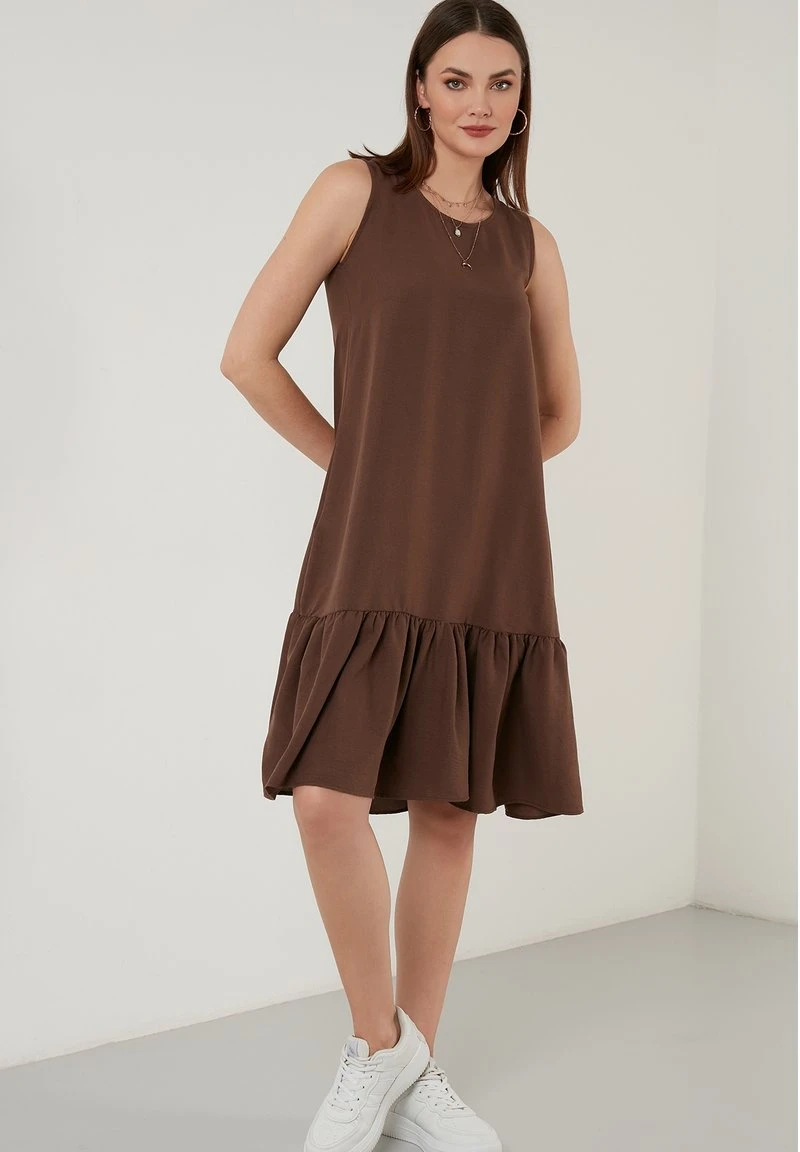 LELA REGULAR FIT MIDI - Vestido Informal - Brown, Mujer 2 LELA REGULAR FIT MIDI - Vestido Informal - Brown, Mujer - Imagen 2