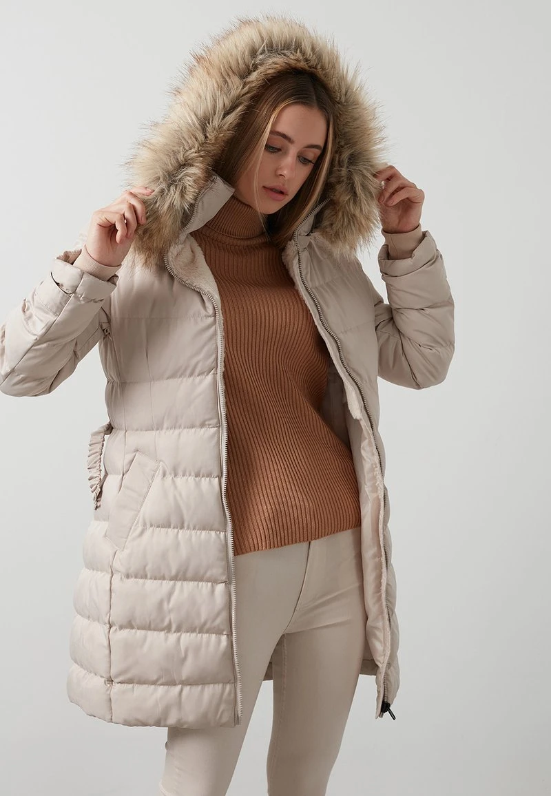 LELA Abrigo De Invierno - Ecru , Mujer 4 LELA Abrigo De Invierno - Ecru , Mujer - Imagen 4