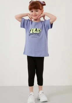 LELA REGULAR FIT T-SHIRT AND LEGGINGS - Leggings - Lilac , Niños