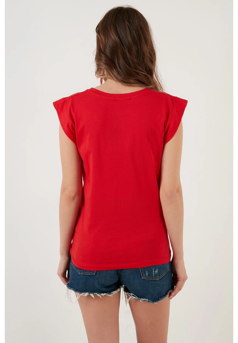 LELA Camiseta Básica - Red , Mujer 3 LELA Camiseta Básica - Red , Mujer - Imagen 3