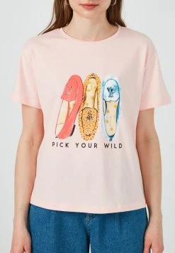 LELA Camiseta Estampada - Powder Pink , Mujer