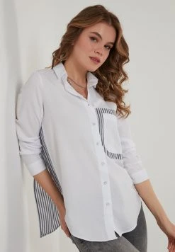 LELA REGULAR FIT - Camisa - White, Mujer -LELA Tienda 736ad422cee640ffb73ac8701146dd61