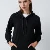 LELA KANGAROO POCKET - Jersey Con Capucha - Black , Mujer